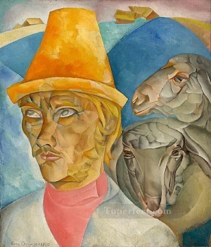  1920 Works - the shepherd in the mountains 1920 Boris Dmitrievich Grigoriev